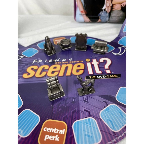 Friends Scene It? Deluxe 2 Disc Edition - Tin Metal Box - Complete - Picture 2 of 4